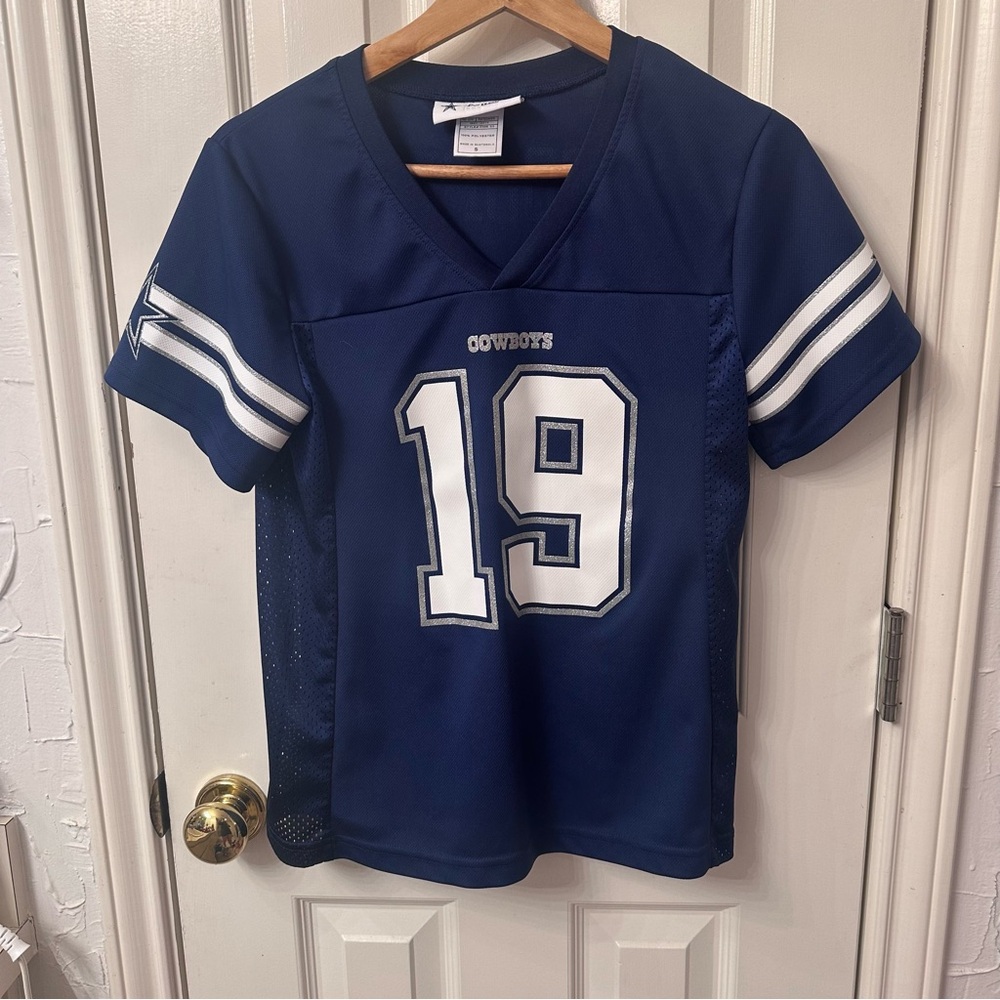 NFL  Dallas Cowboys Navy Blue Jersey with Number 19